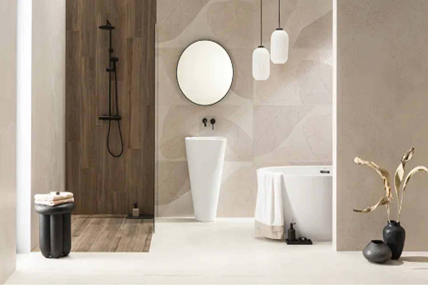 Nowoczesna łazienka w stylu glamour